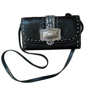 Brighton Brocade Purse Handbag Wallet Mustang Girl Western Crystal‎ Jeweled EUC